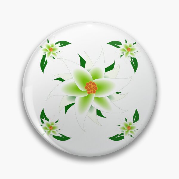 Item preview, Green and White Flower Frame designed and sold by Risa-C.
