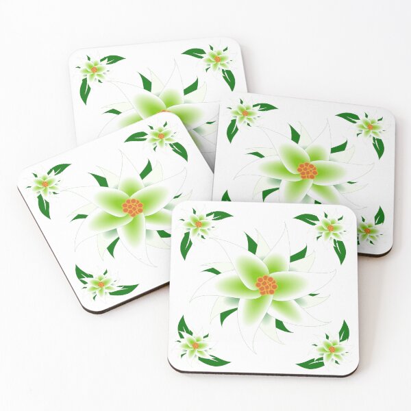 Item preview, Green and White Flower Frame designed and sold by Risa-C.