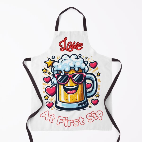 Item preview, Love at First Sip: Cute Beer Mug with Hearts. designed and sold by The-T-In-Retro.