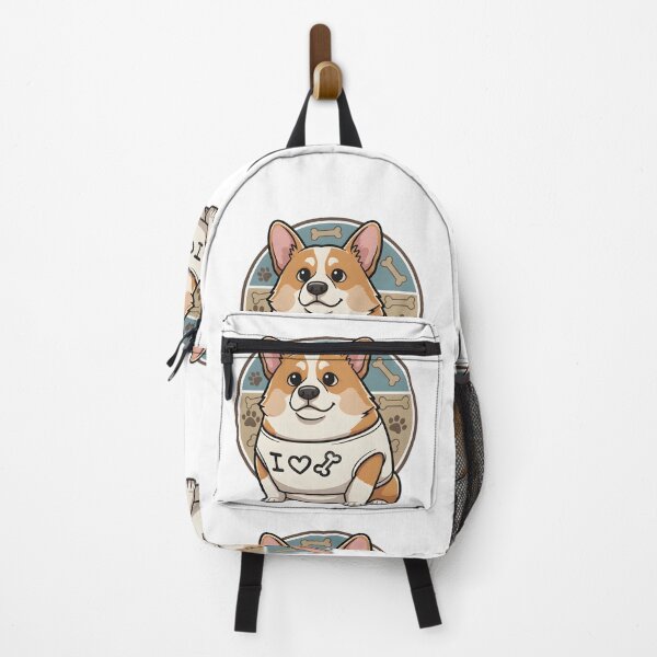 Item preview, Cute Corgi Dog Wearing I Love Bones Shirt Cartoon designed and sold by HumTumMe.