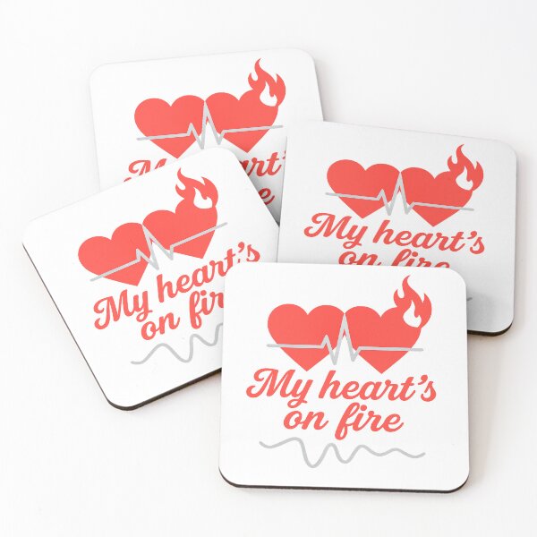 Item preview, My Heart’s on Fire – Red & Silver Hoodie Design designed and sold by JohannaSMerch.