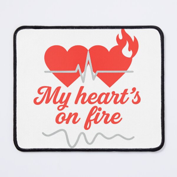Item preview, My Heart’s on Fire – Red & Silver Hoodie Design designed and sold by JohannaSMerch.