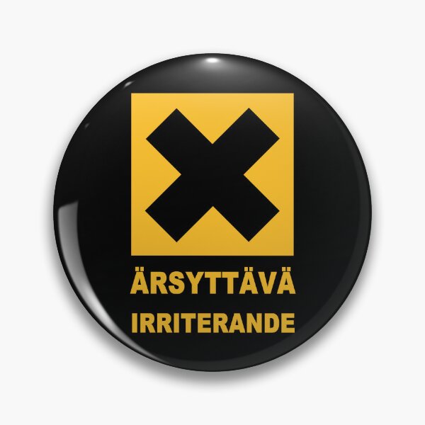 Item preview, Ärsyttävä / Irriterande – Retro Finnish Warning Sign designed and sold by Geokafi.