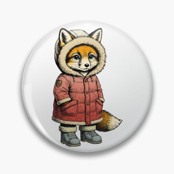 Item preview, The fox in the down jacket designed and sold by krabbaraban.