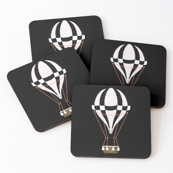Item preview, Black and white Hot air balloon designed and sold by AlbertoRuiZ.