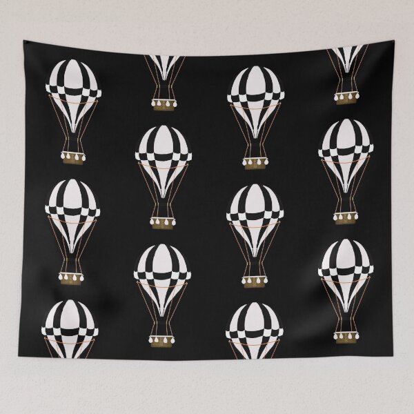 Item preview, Black and white Hot air balloon designed and sold by AlbertoRuiZ.
