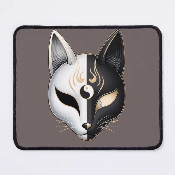 Item preview, Yin-Yang Kitsune — Spiritual Balance Japanese Mask Design designed and sold by Ascend777.