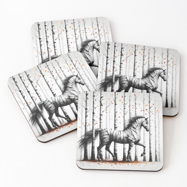 Item preview, Birchbark Horse, Ai Generated Art  designed and sold by ACC .