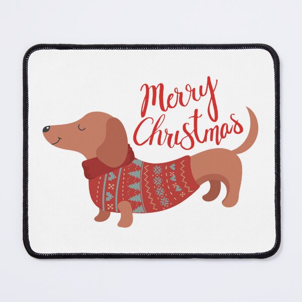 Item preview, Merry Christmas Festive Dog Dachshund designed and sold by Studio Sonder.