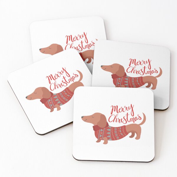Item preview, Merry Christmas Festive Dog Dachshund designed and sold by Studio Sonder.