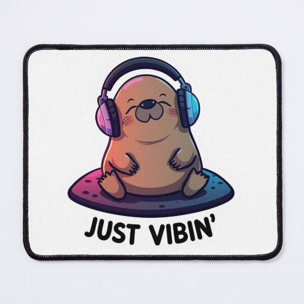 Item preview, Just Vibin’ – Cute Chill Animal Listening to Music Design designed and sold by ZYNORAworld.