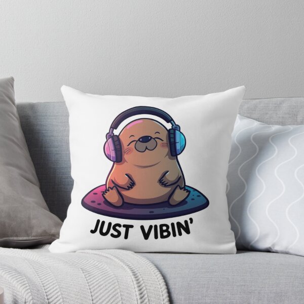Item preview, Just Vibin’ – Cute Chill Animal Listening to Music Design designed and sold by ZYNORAworld.
