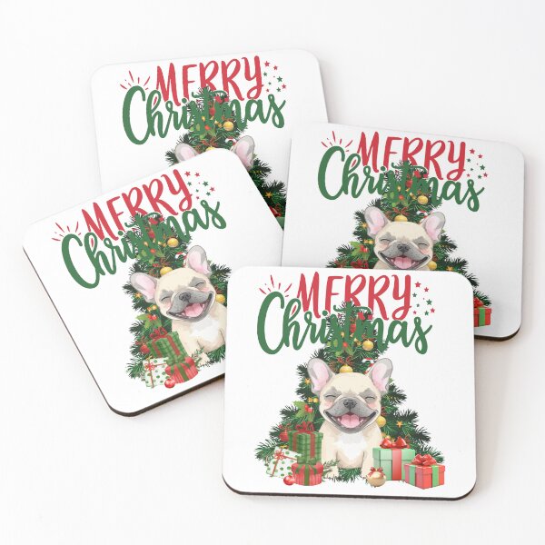 Item preview, Merry Christmas French Bulldog – Cute Holiday Dog Art designed and sold by Brainy Bites19.