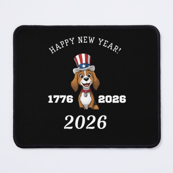 Item preview, Happy New Year Beagle Dog America 250 1776 to 2026 designed and sold by Draculaura2009.