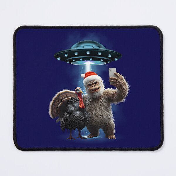 Item preview, Funny Thanksgiving Alien Invasion Turkey Bigfoot UFO Selfie designed and sold by Zayavca.