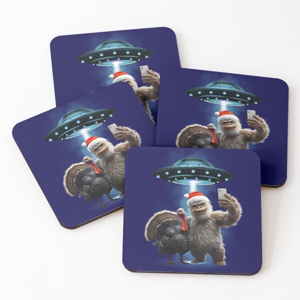 Item preview, Funny Thanksgiving Alien Invasion Turkey Bigfoot UFO Selfie  designed and sold by Zayavca.
