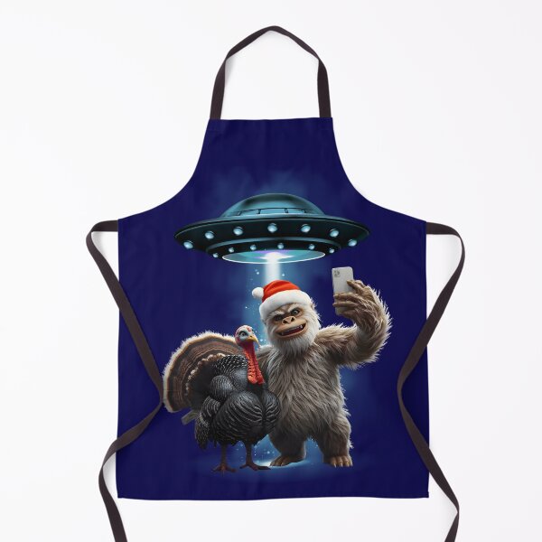 Item preview, Funny Thanksgiving Alien Invasion Turkey Bigfoot UFO Selfie designed and sold by Zayavca.