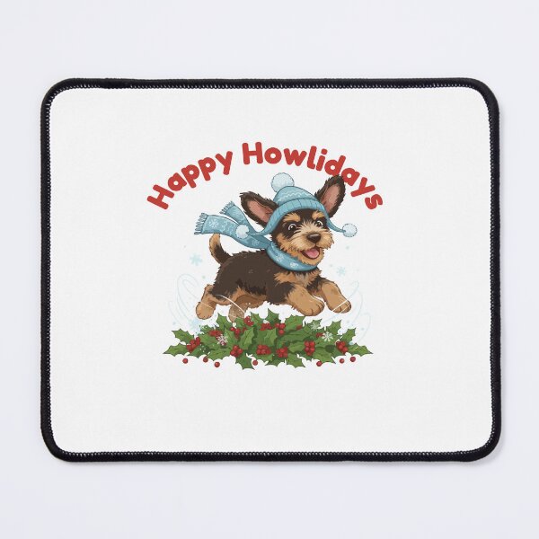 Item preview, Happy Howlidays German Wirehaired Pointer – Cute Christmas Dog in Winter Scarf designed and sold by The Real Life Symphony.