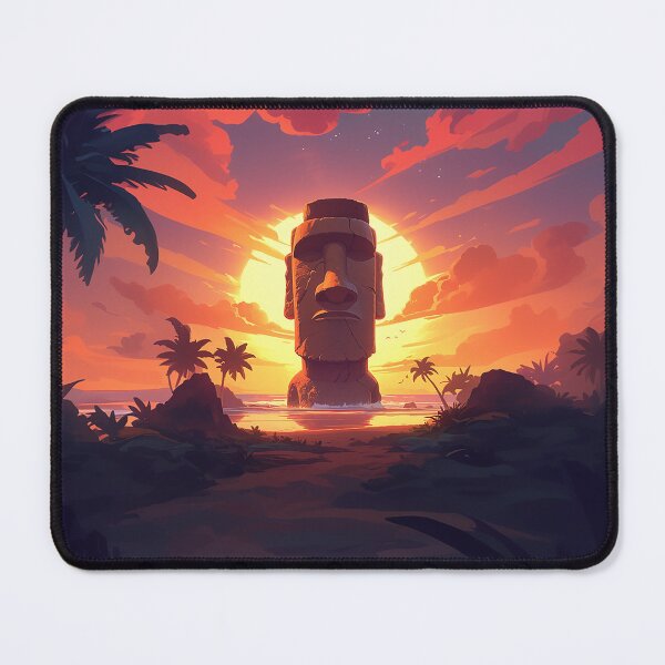 Item preview, Moai Sunset Over Island Shore designed and sold by Christian Weiss.