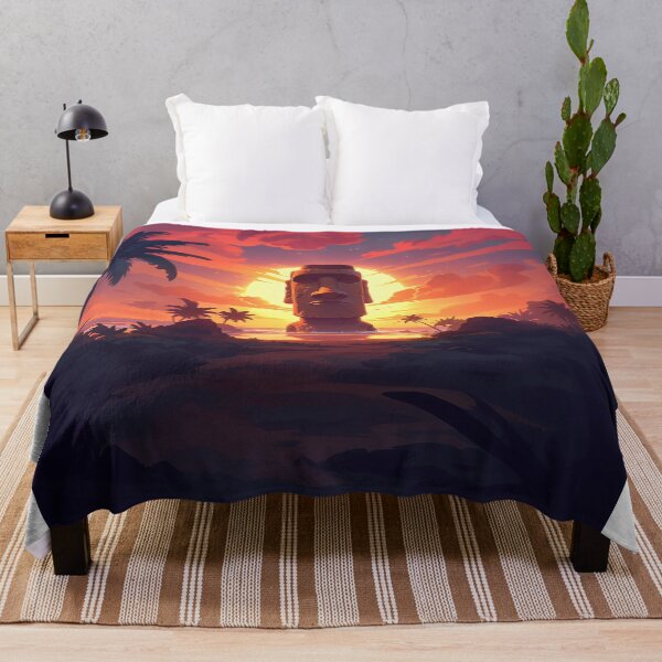 Item preview, Moai Sunset Over Island Shore designed and sold by Christian Weiss.