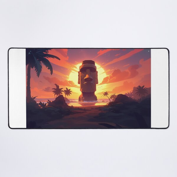 Item preview, Moai Sunset Over Island Shore designed and sold by Christian Weiss.