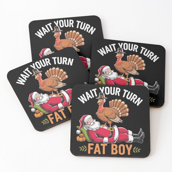 Item preview, Wait Your Turn Fat Boy: Turkey vs. Santa Holiday Humor designed and sold by ChaaiTee.