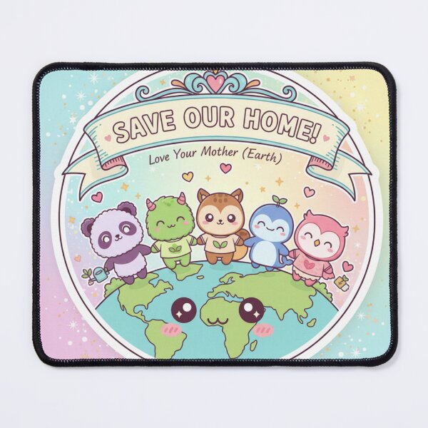 Item preview, Save Our Home – Cute Earth Friends Kawaii Design designed and sold by PinkGothica.