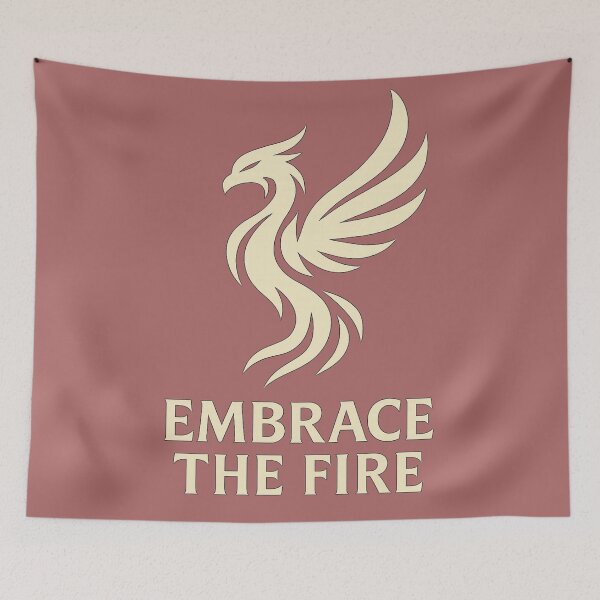 Item preview, Phoenix Rebirth – Embrace The Fire | Rising From Flames Motivational Design designed and sold by EnergyPixel.