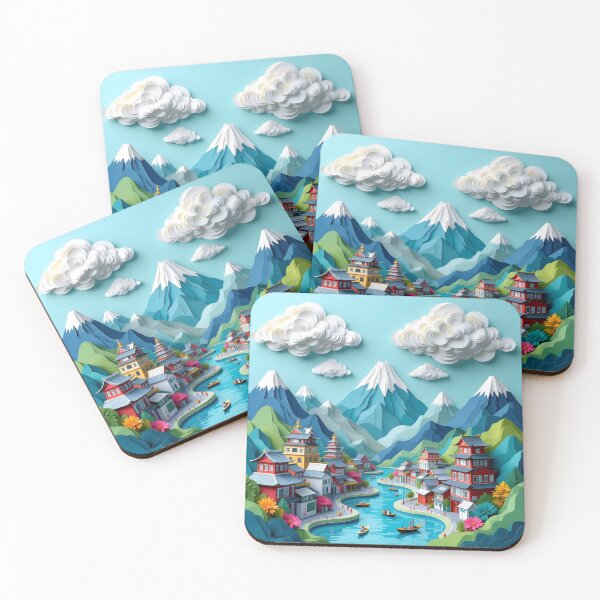 Item preview, 3D Asian Orgami Village designed and sold by Sharon Schwalbe.