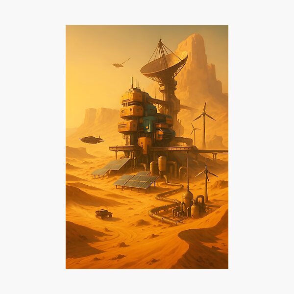 Item preview, Desert Relay Outpost — Solar & Wind Powered Sci-Fi Base designed and sold by Pixel-Up.