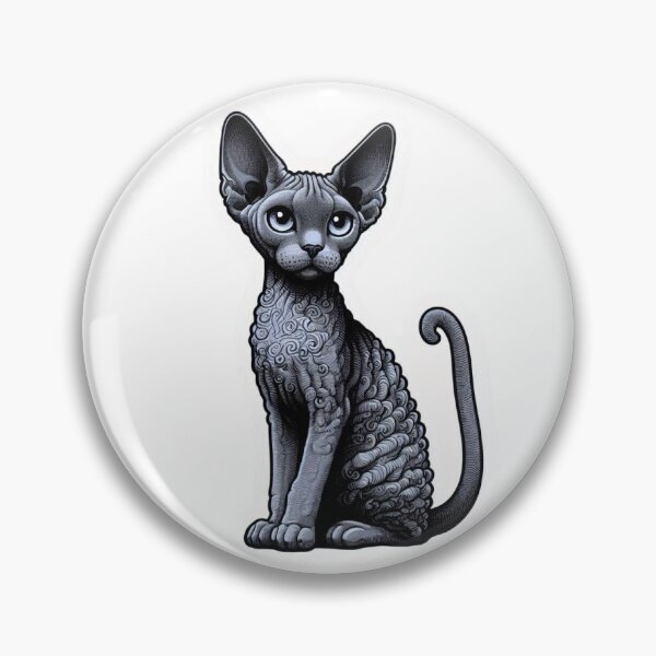 Item preview, Grey Devon Rex Cat Sticker designed and sold by Miikki00.