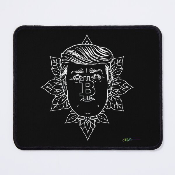 Item preview, Bitcoin Ascension Geometry – Futuristic Crypto Trump Artwork designed and sold by Benito Del Ray.
