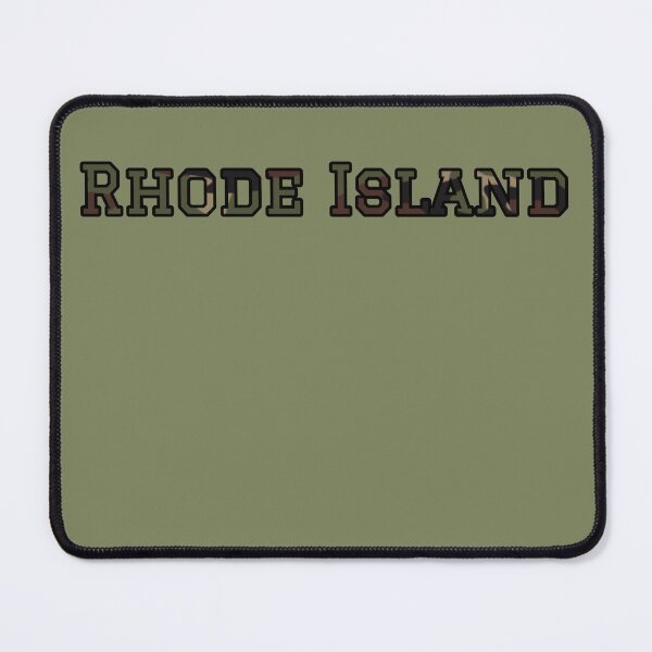 Item preview, Rhode Island Camo Typography – Rugged Outdoor Military Style Design designed and sold by Long Family Gifts.