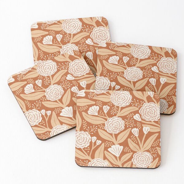 Item preview, Rustic painterly textured roses - Earthy beige tones designed and sold by Illustrated by Nat.