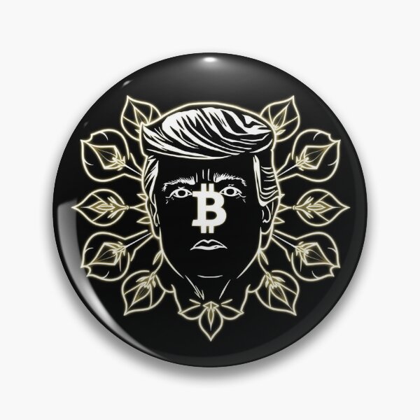Item preview, Floral Bitcoin Trump Halo – Bloom of Blockchain designed and sold by Benito Del Ray.