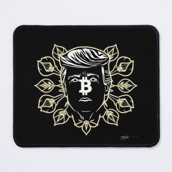 Item preview, Floral Bitcoin Trump Halo – Bloom of Blockchain designed and sold by Benito Del Ray.