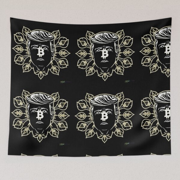 Item preview, Floral Bitcoin Trump Halo – Bloom of Blockchain designed and sold by Benito Del Ray.