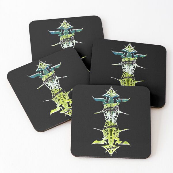 Item preview, Abstract Printed Pin Stripes - Hot Coolant + White on Black background designed and sold by Elizabeth-Banks.