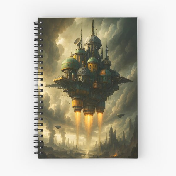 Item preview, Ascendant City — Retro-Futurist Floating Megastructure with Rocket Thrusters designed and sold by Pixel-Up.