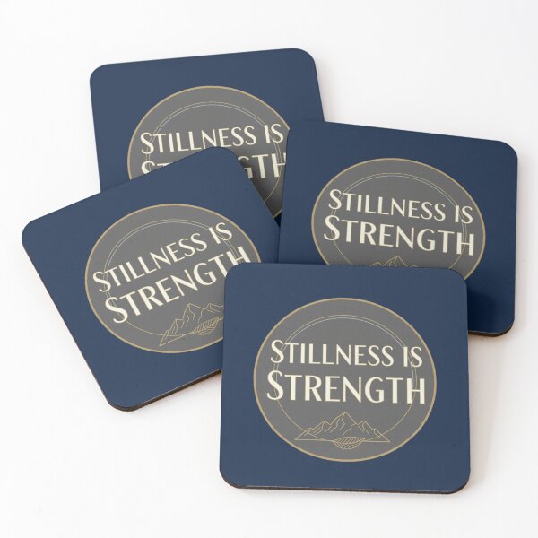 Item preview, Stillness Is Strength Nature Quote with Mountains designed and sold by PunchDrop.