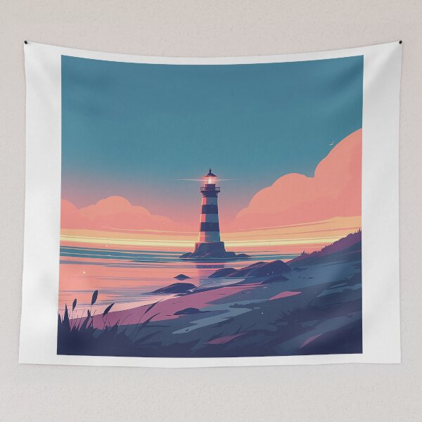 Item preview, Serene Sunset Lighthouse View designed and sold by Christian Weiss.
