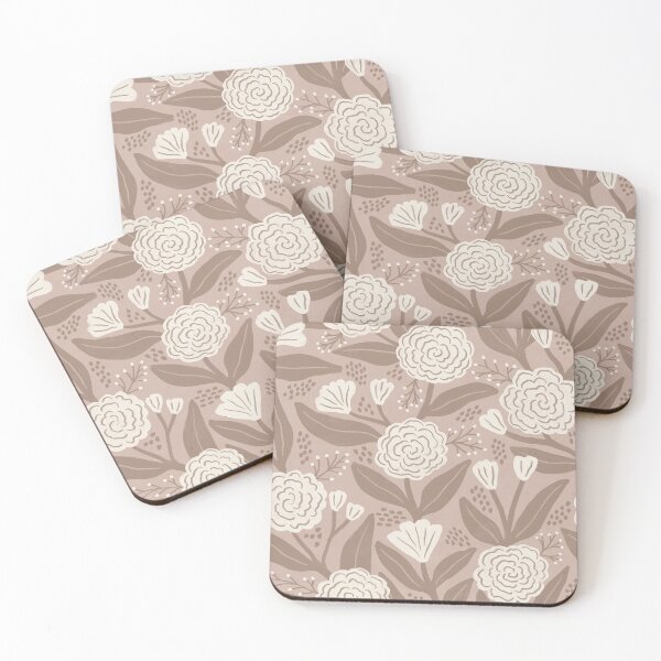 Item preview, Rustic painterly textured roses - Muted beige designed and sold by Illustrated by Nat.