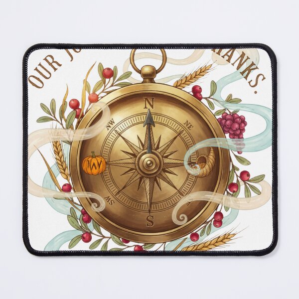 Item preview, Our Journey, Our Thanks - Thanksgiving Compass and Harvest Art designed and sold by VandalMuse.
