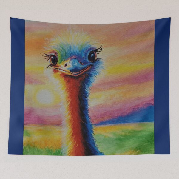 Item preview, Copy of Rise Above – Original Ostrich Art T (Navy Edition) designed and sold by PaintPourPlay.