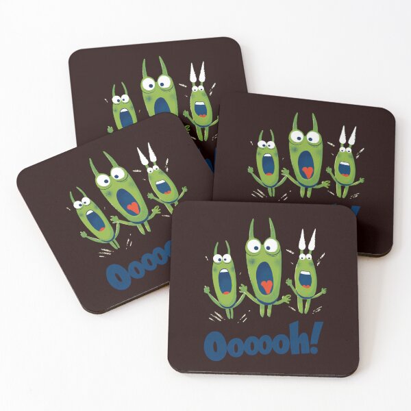 Item preview, Green Aliens – Oooooh! designed and sold by  ViralVisionsCreating .