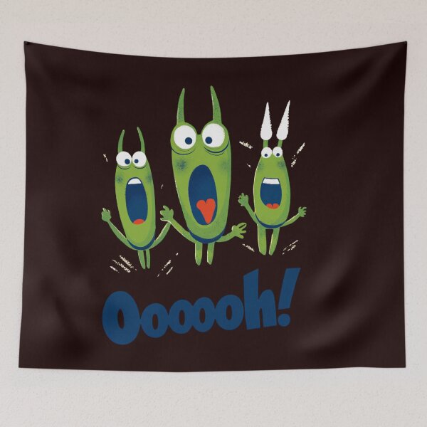 Item preview, Green Aliens – Oooooh! designed and sold by  ViralVisionsCreating .