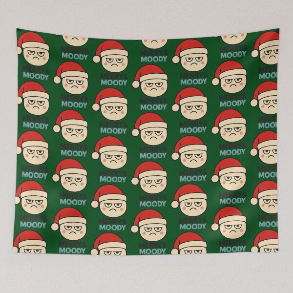 Item preview, Merry & Moody – Honest Holiday Mood Design designed and sold by SanPedroArt.