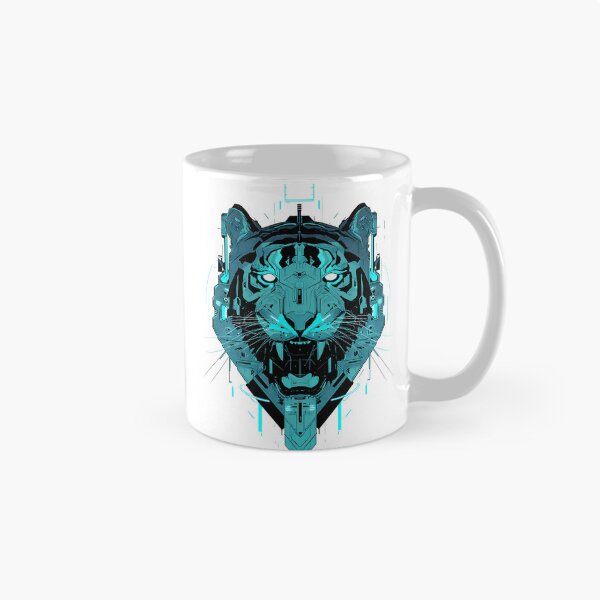 Item preview, Blue Metal Cyberpunk Tiger designed and sold by Jcat7.