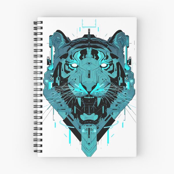 Item preview, Blue Metal Cyberpunk Tiger designed and sold by Jcat7.
