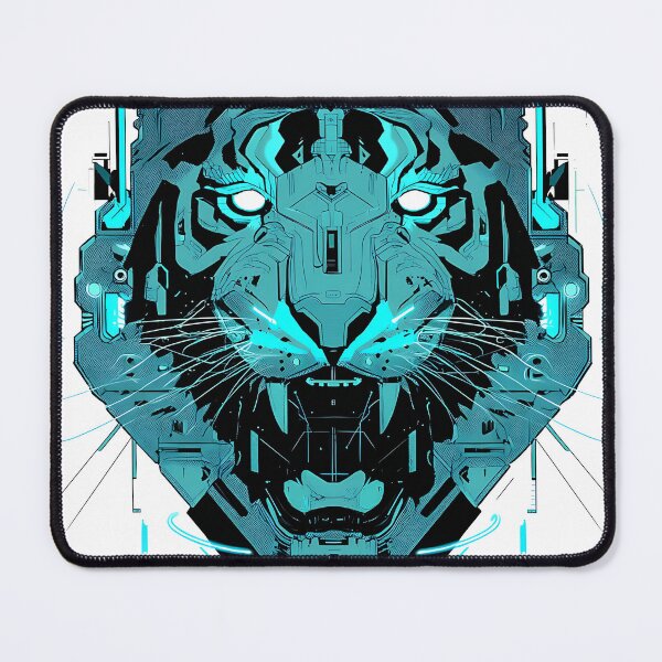 Item preview, Blue Metal Cyberpunk Tiger designed and sold by Jcat7.